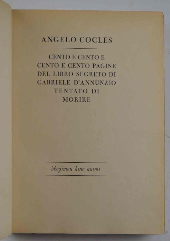 Cento e cento e cento e cento pagine del libro …