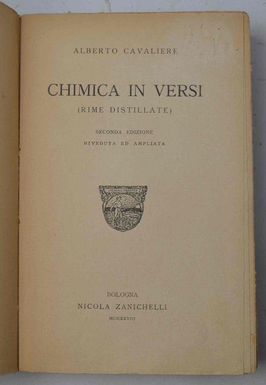 Chimica in versi (rime distillate)...