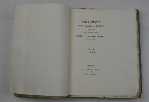 Collezione delle massime di diritto stabilite dall'illustrissimo Supremo Consigli di …