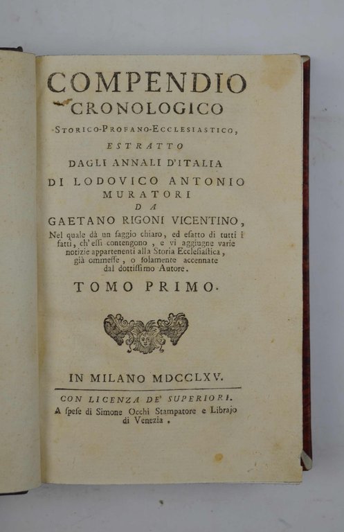 Compendio cronologico storico-profano-ecclesiastico estratto dagli Annali d'Italia di Lodovico Antonio … | Immagine Gallery 4