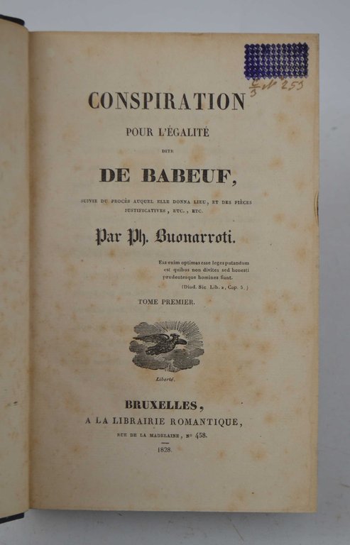 Conspiration pour l'égalité dite de Babeuf...