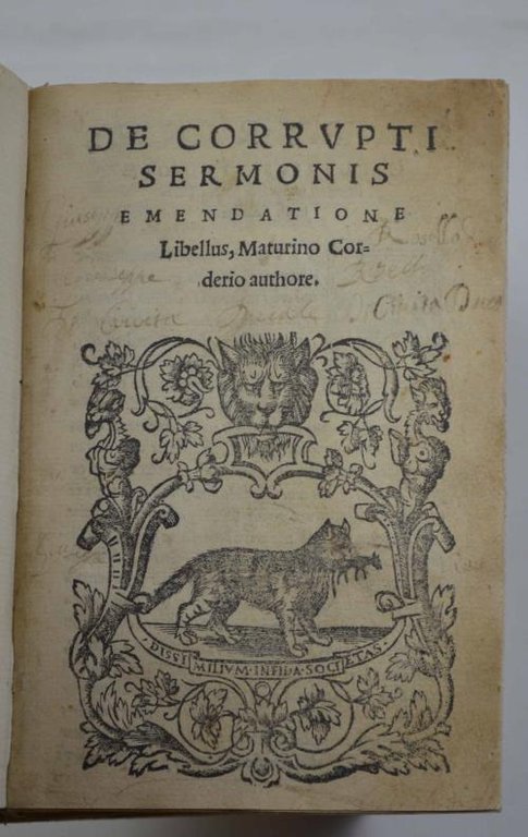 De corrupti sermonis emendatione libellus, Maturino Corderio authore. | Immagine Gallery 4
