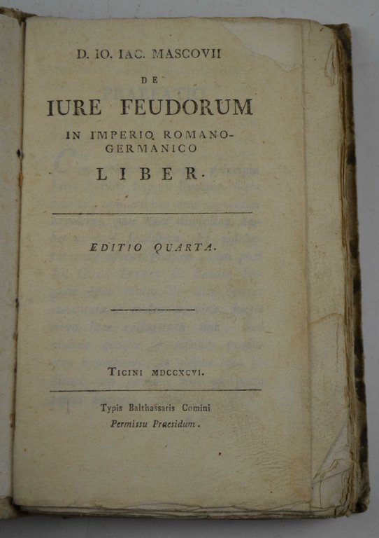 De iure feudorum in imperio romano-germanico liber.