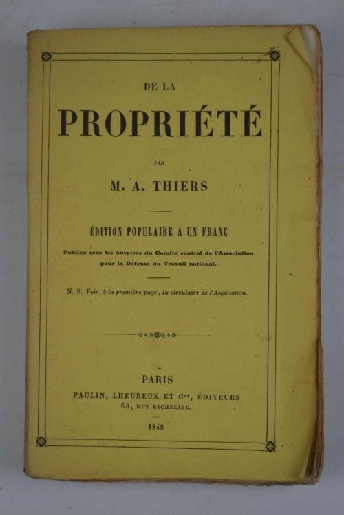 De la propriété… Edition populaire a un franc.