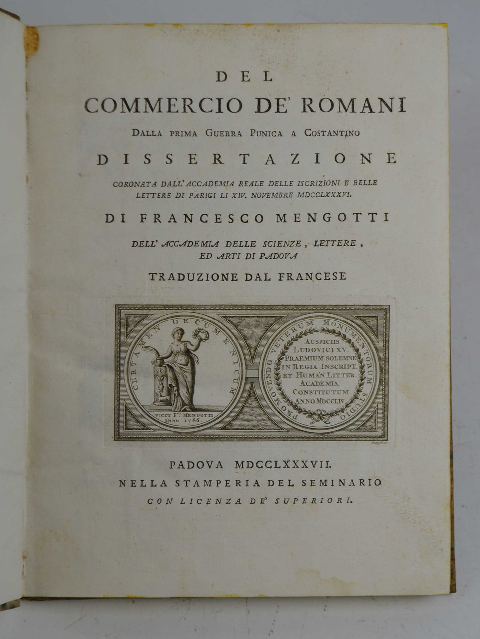 Del commercio de' romani dalla prima guerra Punica a Costantino. … | Immagine principale