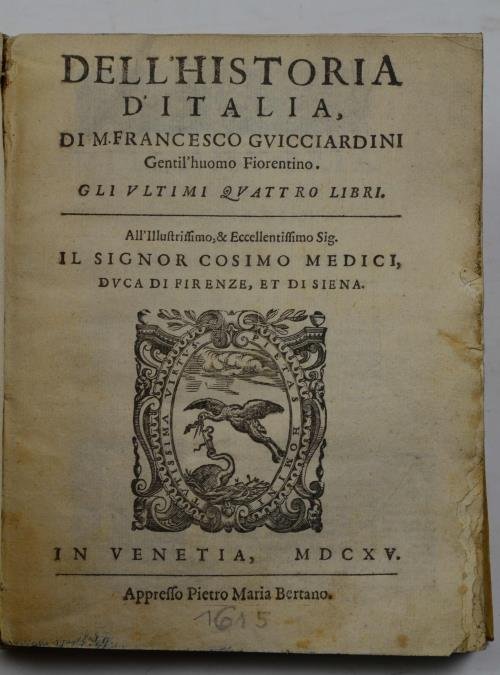 Dell'historia d'Italia… gli ultimi quattro libri.