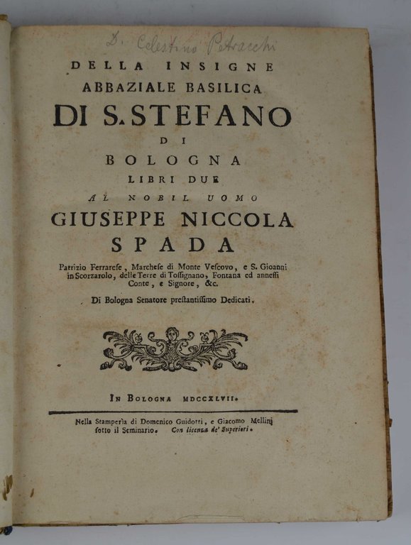 Della Insigne abbaziale Basilica di S. Stefano di Bologna, libri … | Immagine Gallery 3