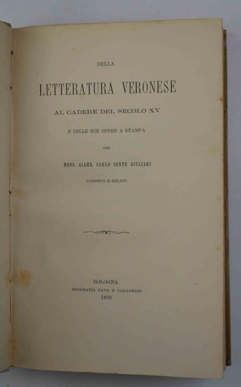 Della letteratura veronese al cadere del secolo XV e delle … | Immagine Gallery 2
