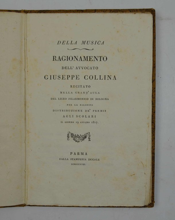 Della Musica. Ragionamento. recitato nella grand'aula del liceo Filarmonico di … | Immagine Gallery 2