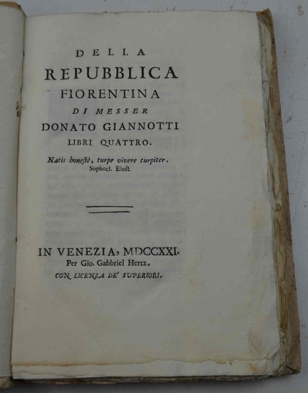 Della Repubblica fiorentina... Libri quattro...