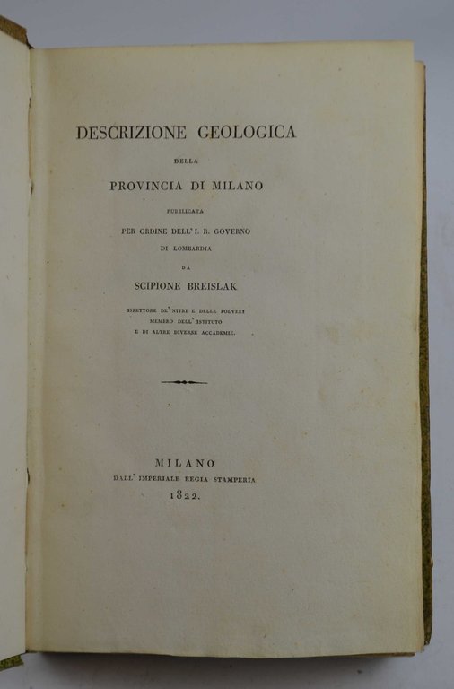 Descrizione geologica della provincia di Milano…