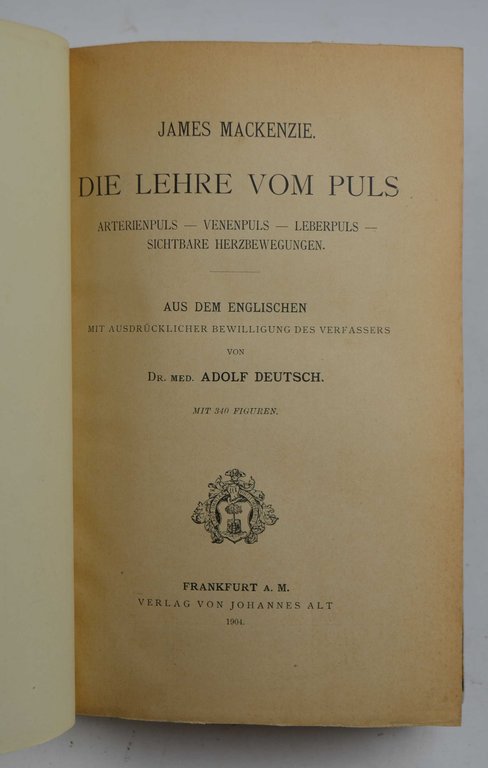 Die Lehre vom Puls. Arterienpuls - Venenpuls - Leberpuls - …