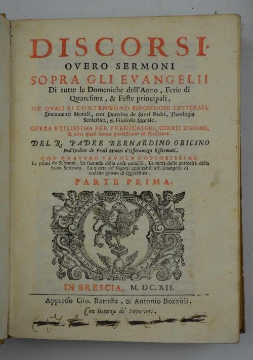 Discorsi overo sermoni sopra gli Evangelii di tutte le Domeniche … | Immagine Gallery 4