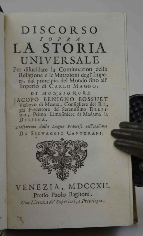 Discorso sopra la storia universale per dilucidare la Continuazion della …