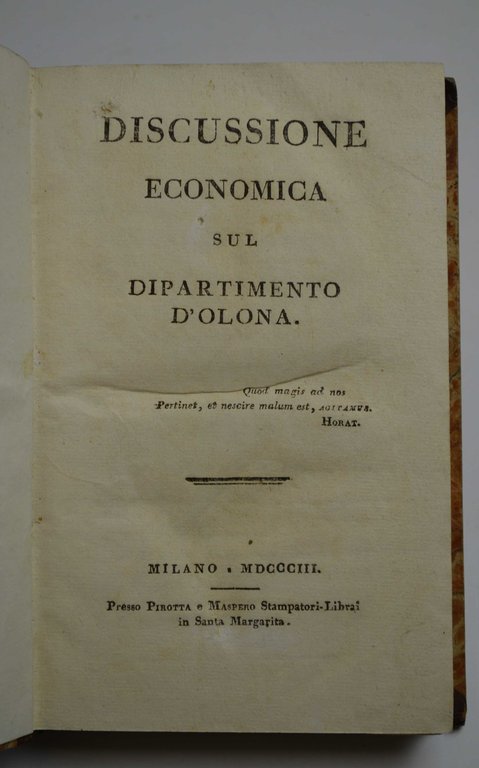 Discussione economica sul dipartimento d'Olona. | Immagine Gallery 3