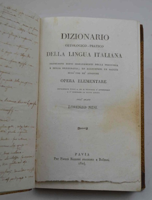 Dizionario ortologico-pratico della lingua italiana premessivi brevi insegnamenti della pronunzia …