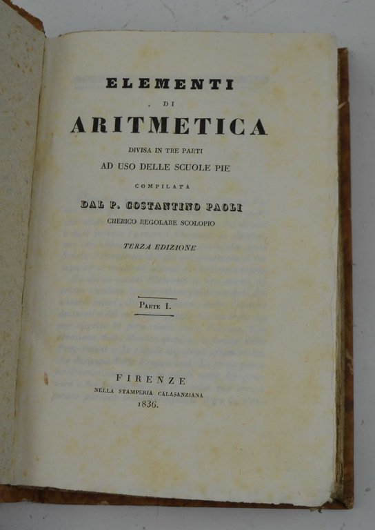 Elementi di aritmetica divisa in tre parti…