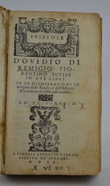 Epistole… divise in due libri. Con le dichiarazioni in margine …