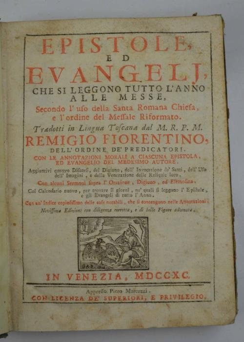 Epistole ed Evangelj che si leggono tutto l'anno alle messe …