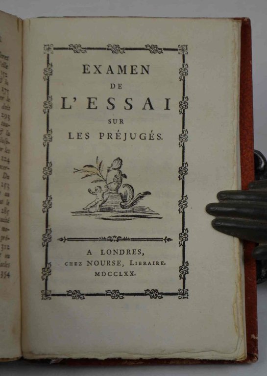 Essai sur les Préjugés, ou, De l'influence des opinions sur …