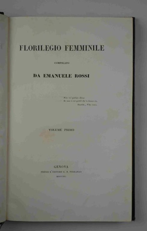Florilegio femminile.