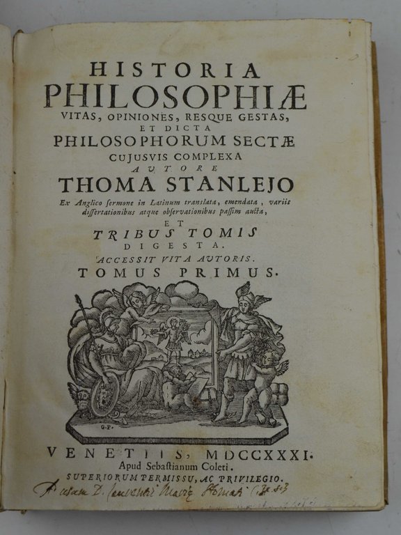 Historia philosophiae vitas, opiniones, resque gestas, et dicta philosophorum sectae … | Immagine Gallery 6