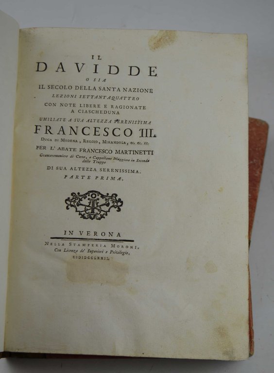 Il Davidde o sia il secolo della santa nazione. Lezioni …
