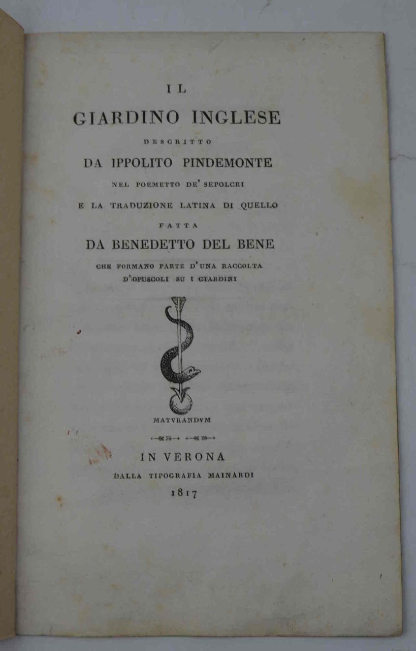 Il giardino inglese descritto da Ippolito Pindemonte nel poemetto de' …