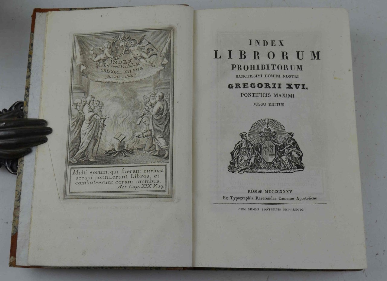 Index librorum prohibitorum Sanctissimi Domini Nostri Gregorii XVI. Pontificis Maximi …