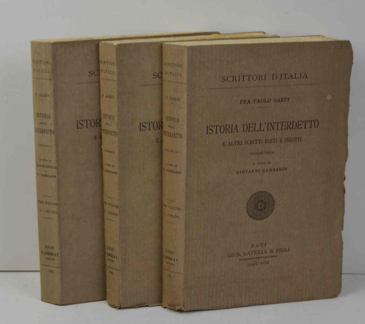 Istoria dell'interdetto e altri scritti editi ed inediti. A cura … | Immagine principale