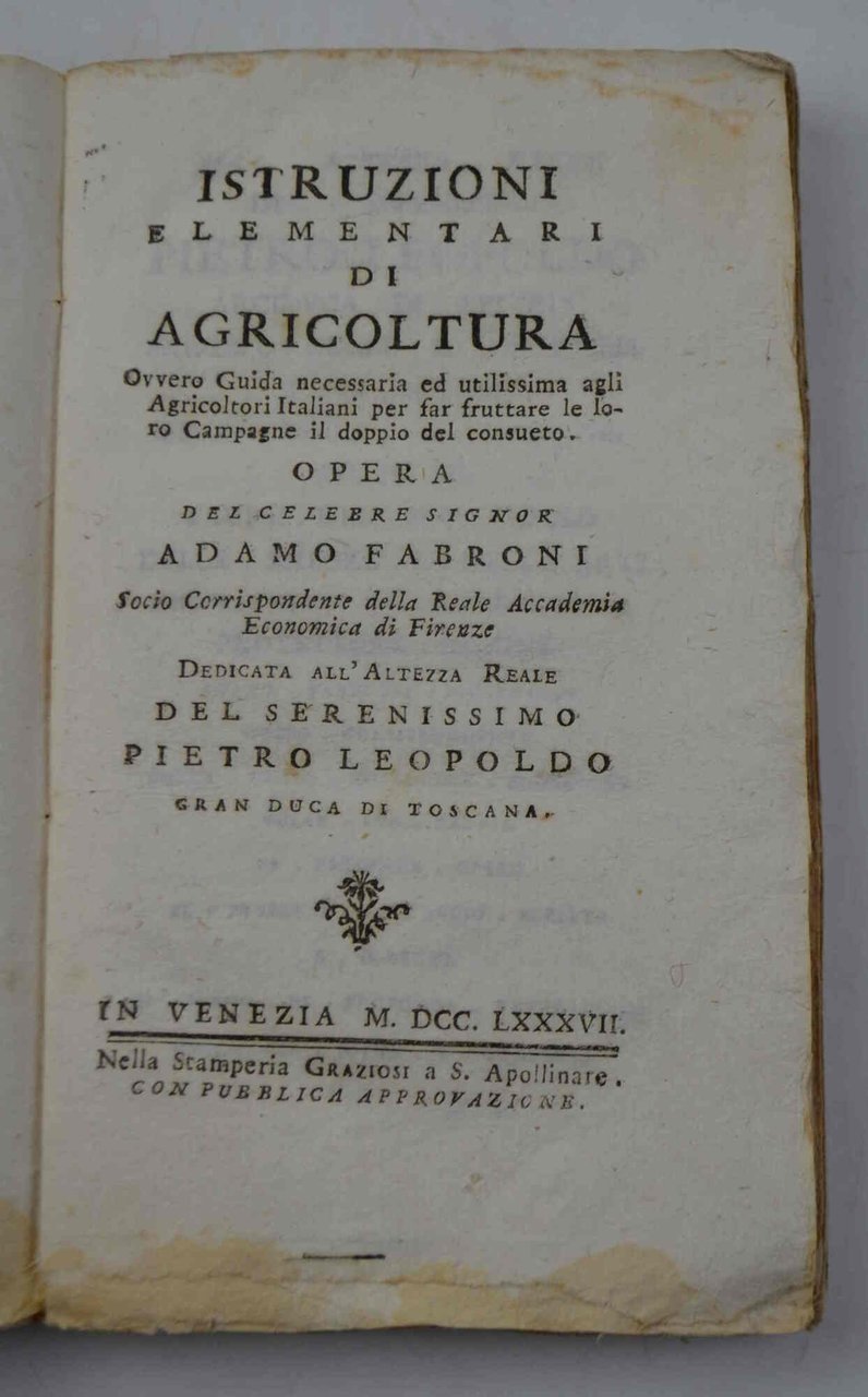 Istruzioni elementari di agricoltura...