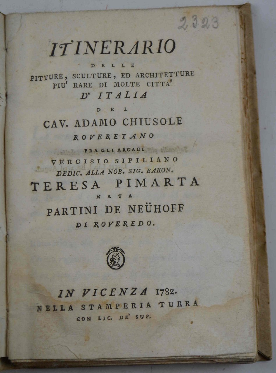 Itinerario delle pitture, sculture, ed architetture più rare di molte …