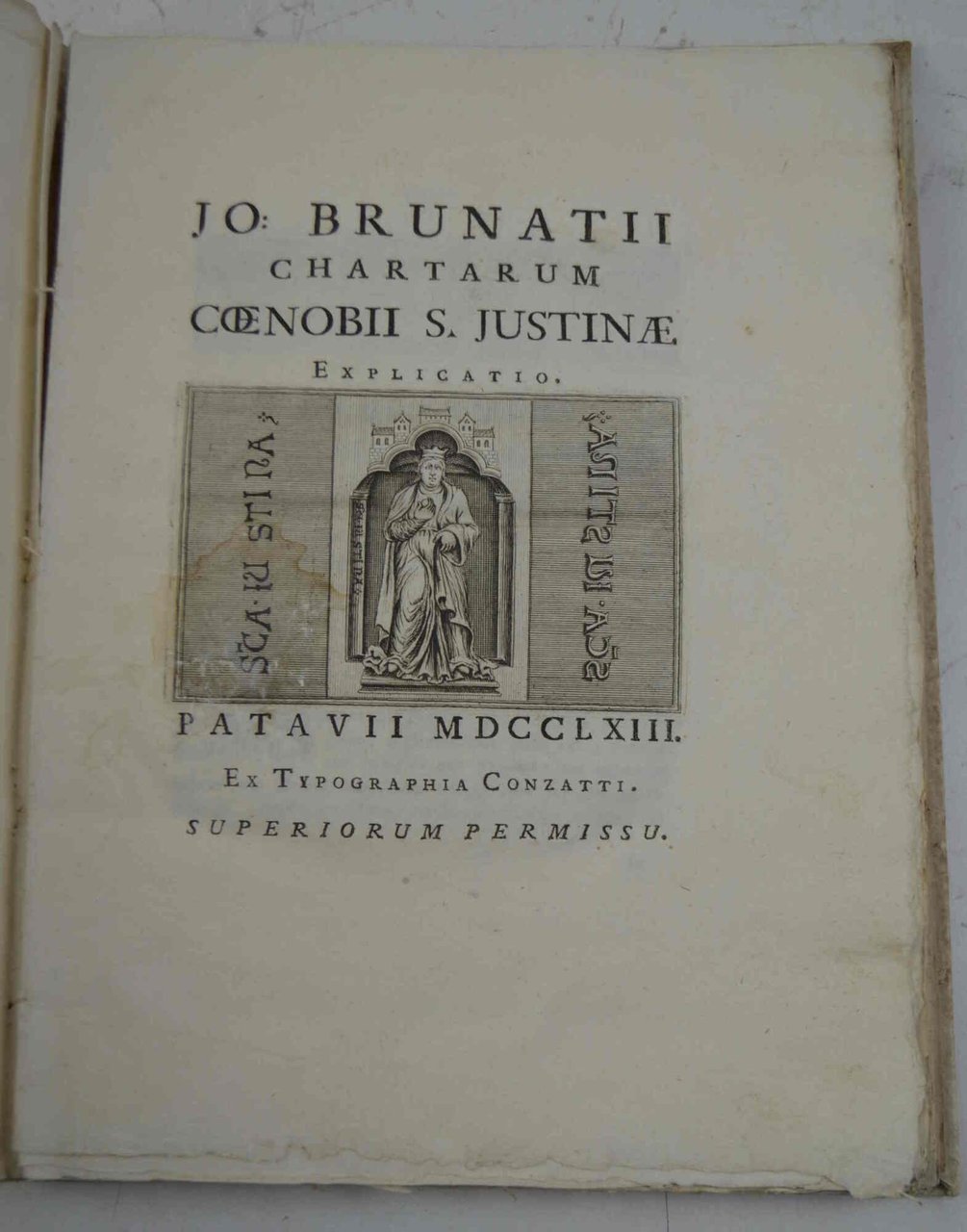 Jo. Brunatii Chartarum Coenobii S. Justinae explicatio.