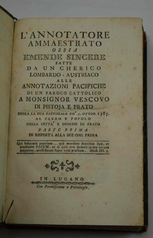 L'annotatore ammaestrato, ossia Emende sincere fatte da un cherico Lombardo-Austriaco … | Immagine Gallery 3