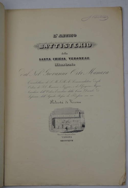 L'antico Battistero della Santa Chiesa Veronese illustratato. | Immagine Gallery 2