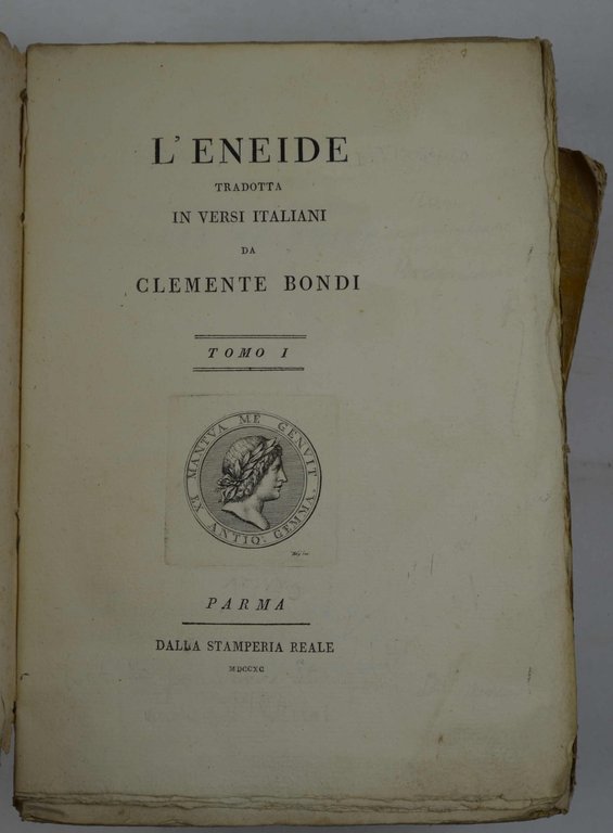 L'Eneide tradotta in versi italiani da Clemente Bondi.