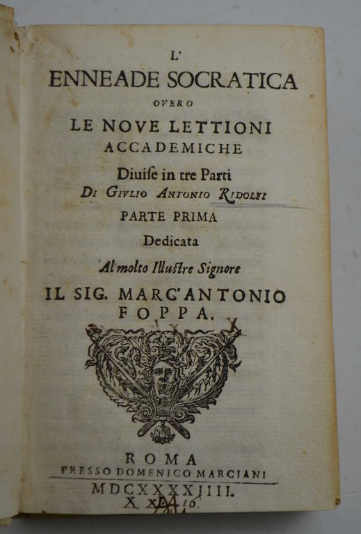 L'enneade socratica overo Le nove lettioni accademiche divise in tre … | Immagine Gallery 2