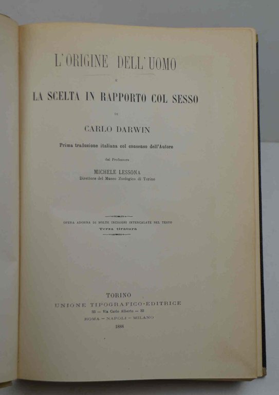 L'origine dell'uomo e la scelta in rapporto col sesso... Prima …