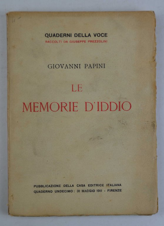 Le memorie d'Iddio.
