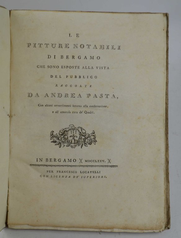 Le pitture notabili di Bergamo, che sono esposte alla vista …