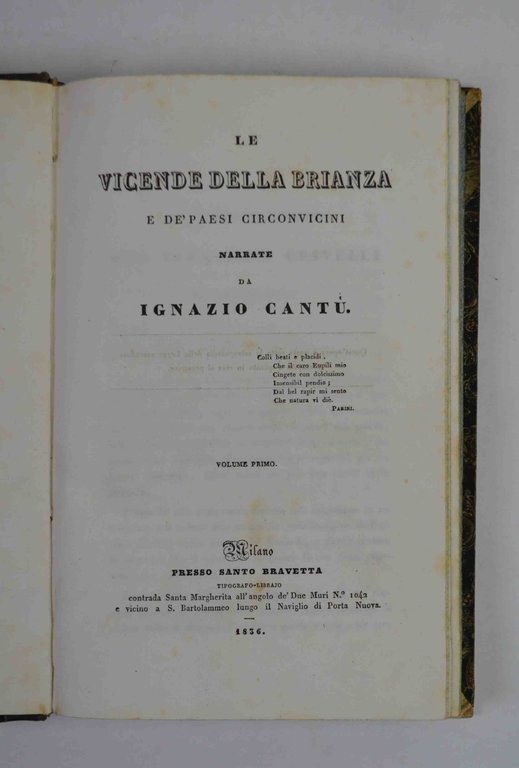 Le vicende della Brianza e de' paesi circonvicini…