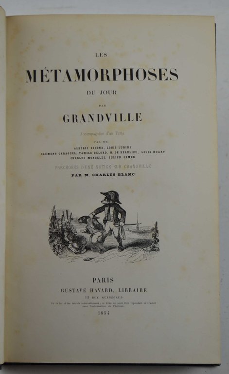 Les métamorphoses du jour par Grandville. Accompagnées d'un texte par … | Immagine Gallery 2
