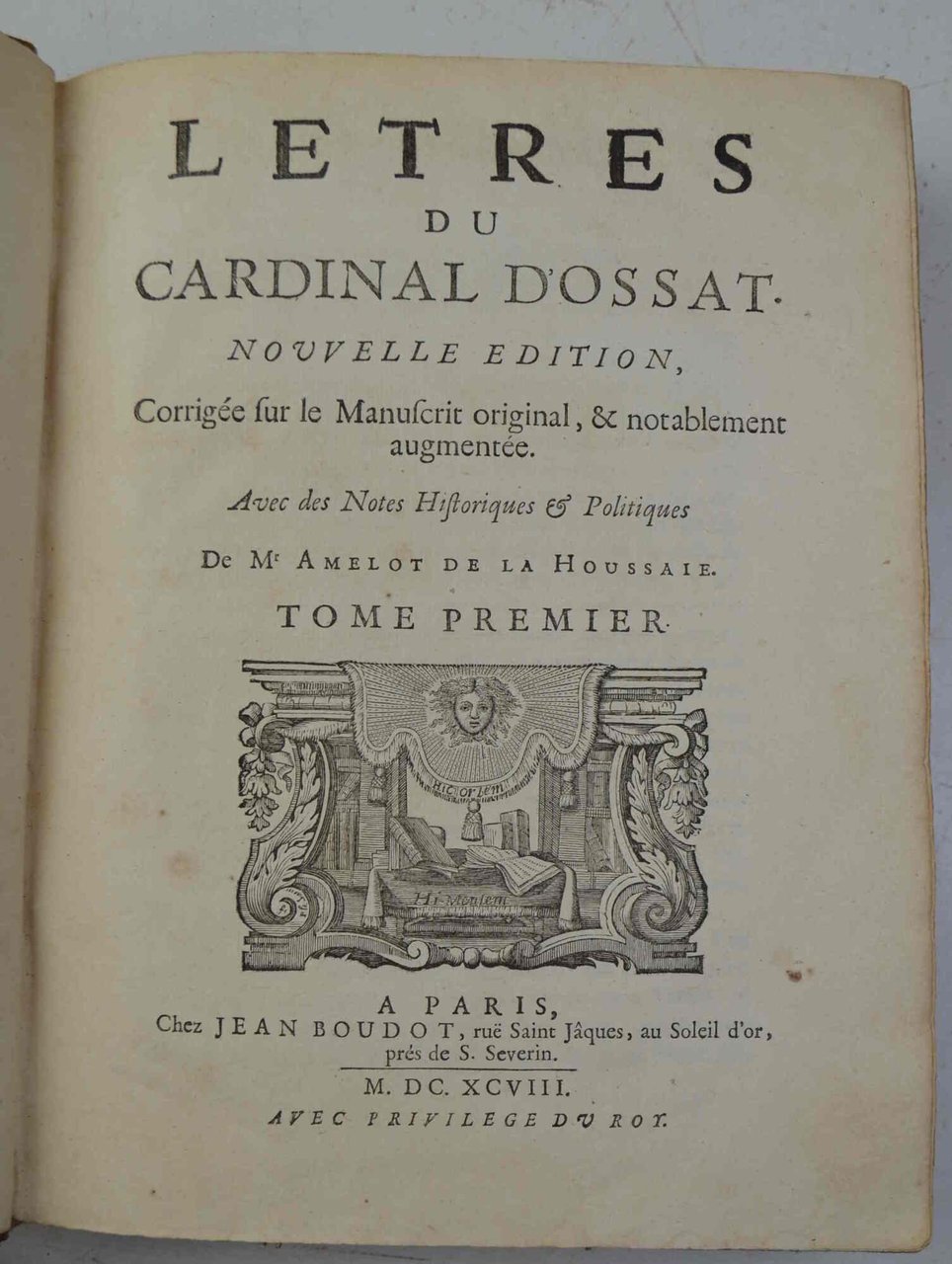Letres... Nouvelle édition, corrigée sur le Manuscrit original, et notablement …