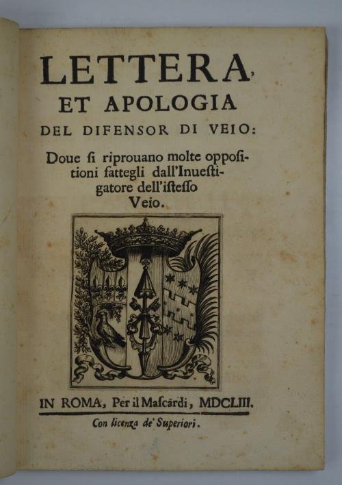 Lettera et apologia del difensor di Veio: Dove si riprovano …