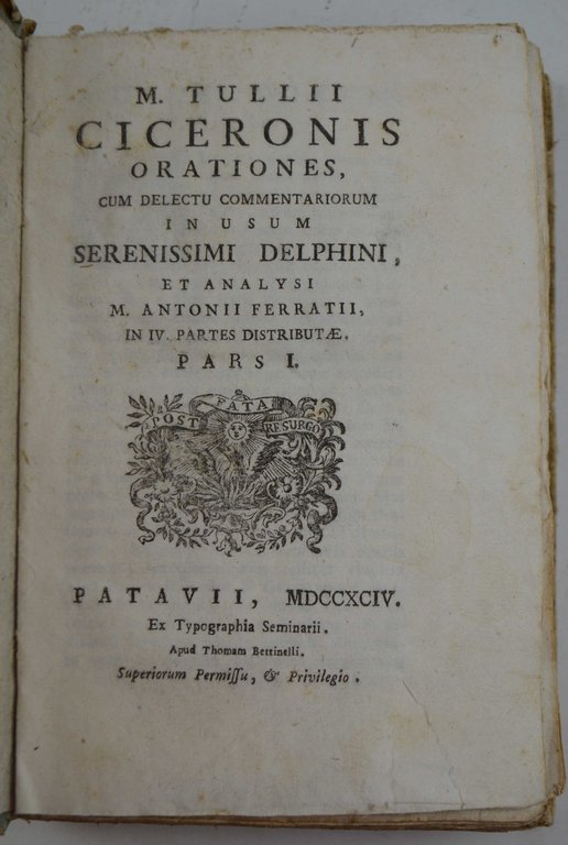 M. Tullii Ciceronis Orationes selectae, cum delectu commentariorum in usum …