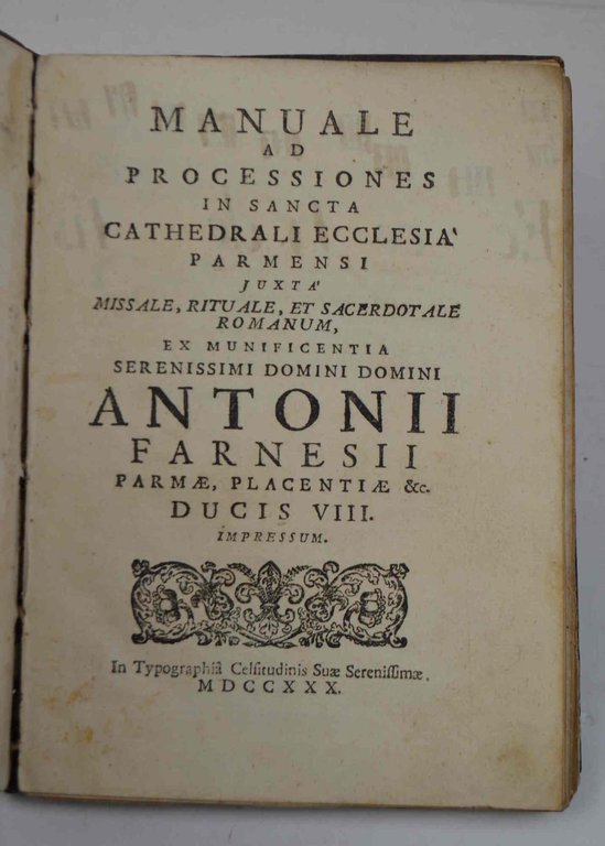 Manuale ad processiones in sancta Cathedrali Ecclesia Parmensi juxta Missale … | Immagine Gallery 2