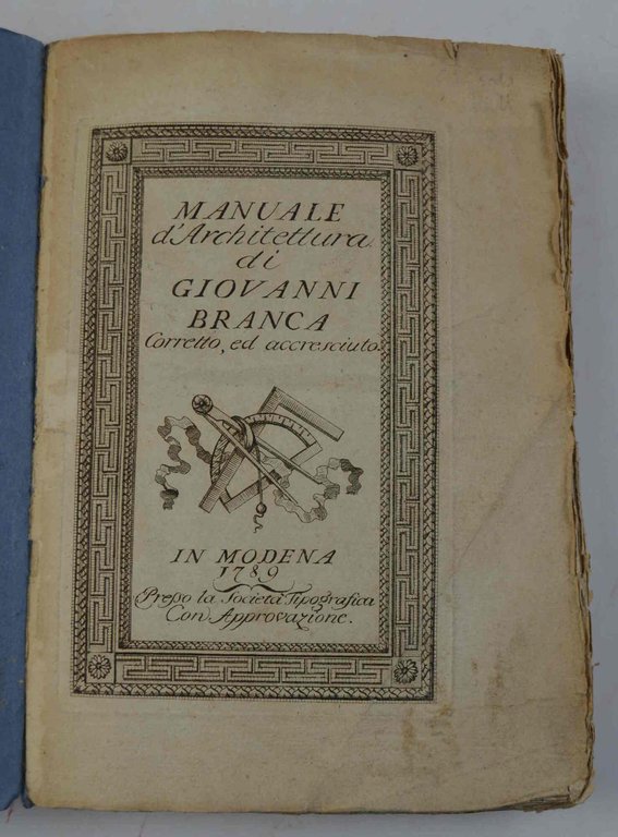 Manuale d'architettura... Corretto, ed accresciuto. | Immagine Gallery 1