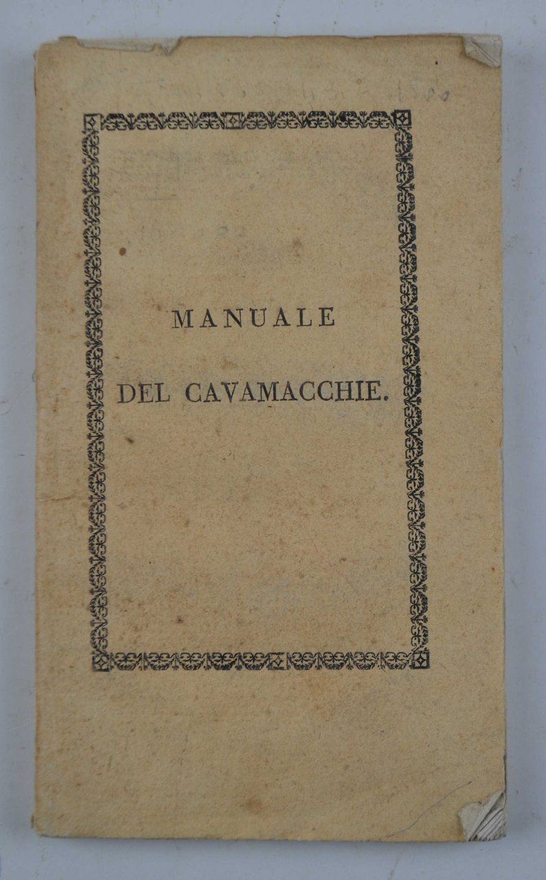 Manuale dell'arte del cavamacchie…