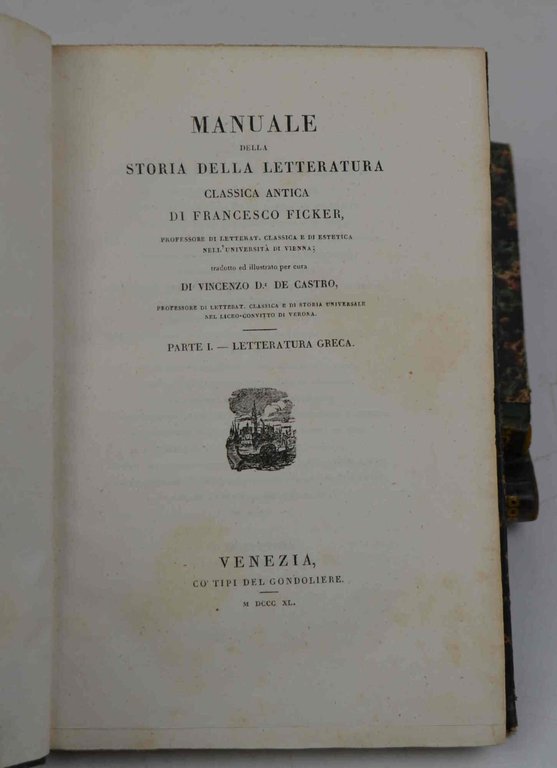 Manuale della storia della letteratura classica antica... tradotto ed illustrato … | Immagine Gallery 2