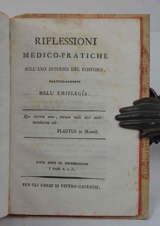 Memoria... sopra un tifo contagioso curato da esso per ordine … | Immagine Gallery 1